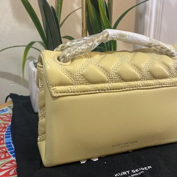 Kurt Geiger London Solid Quilted Mini Kensington Drench Crossbody Bag